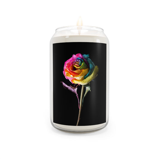 Rainbow Rose Soy Candle — 13.75oz Scented Jar Candle