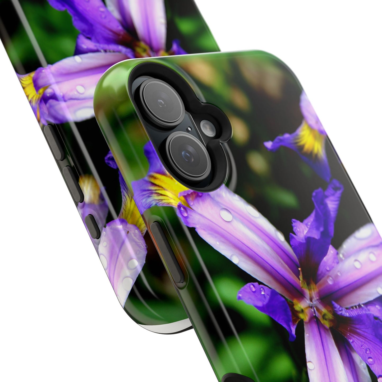 Floral Purple Iris Magnetic Impact Phone Case