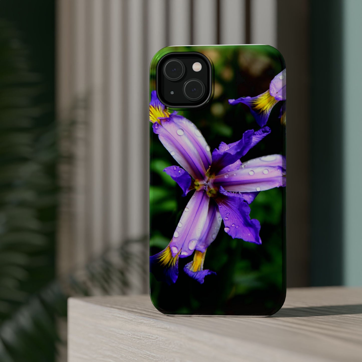 Floral Purple Iris Magnetic Impact Phone Case
