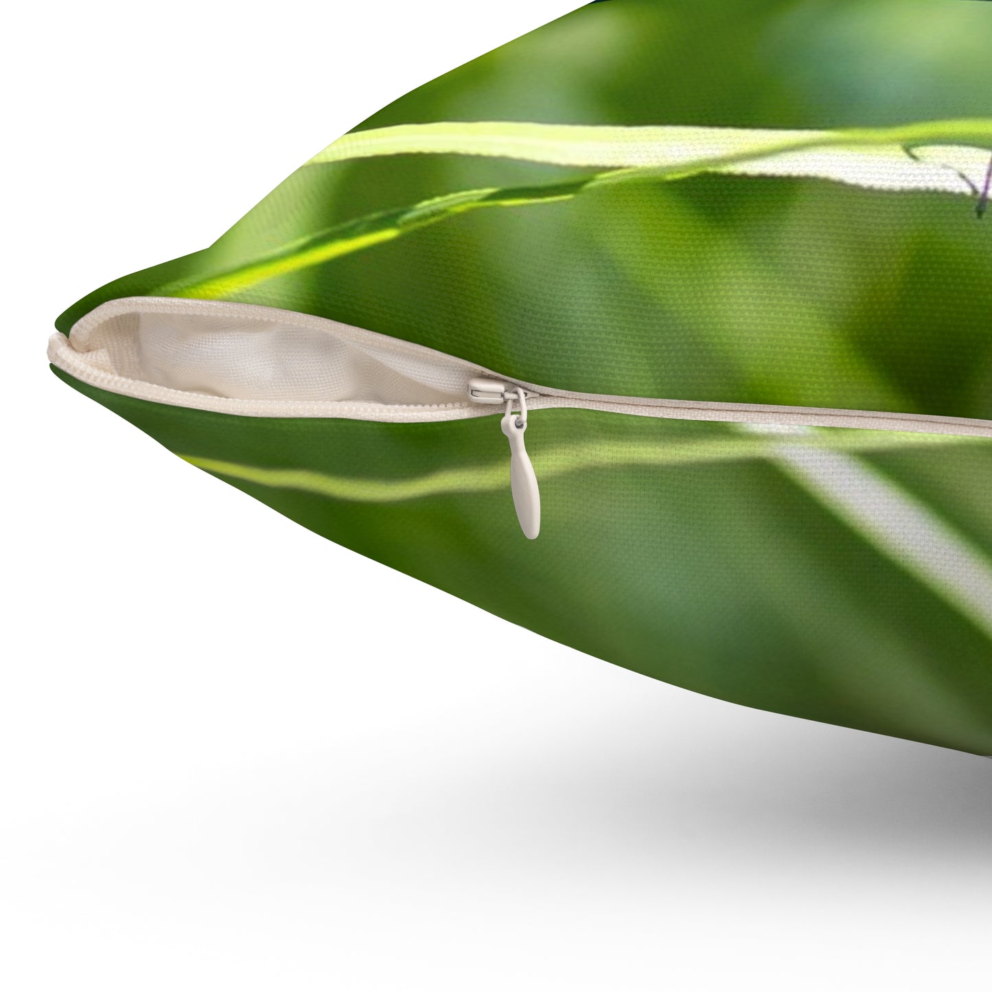 Dragonfly Nature Pillow - Green Meadow Botanical Throw Pillow