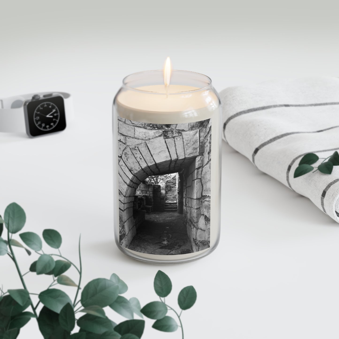 Black & White Stone Arch ~ Scented Soy Candle — 13.75oz