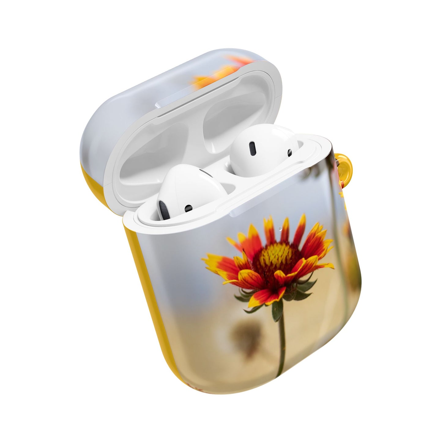 Floral Sunset AirPod Case — Yellow Wildflower Protective Cover