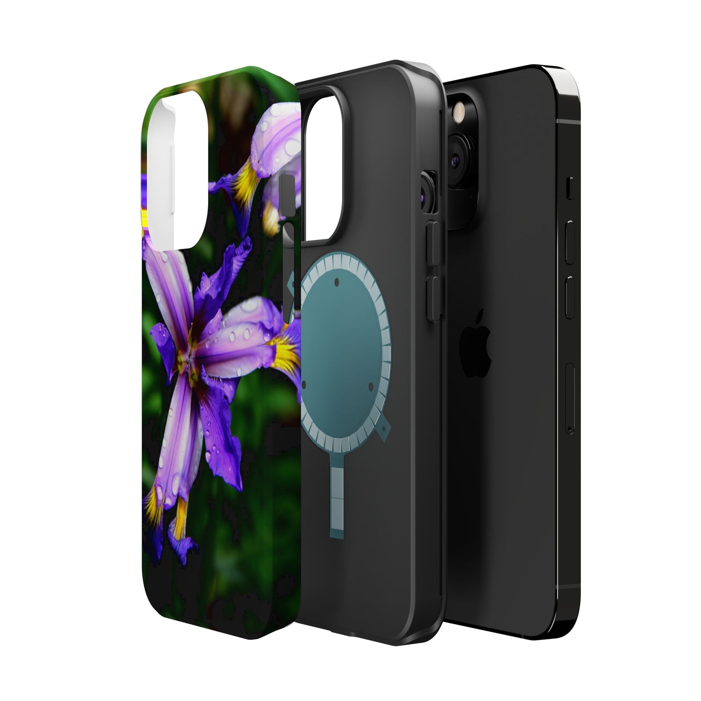 Floral Purple Iris Magnetic Impact Phone Case