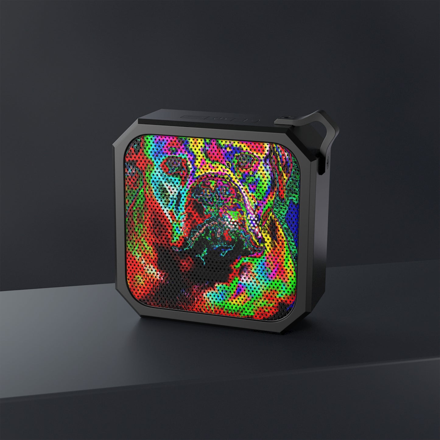 Bluetooth Speaker — Vibrant Psychedelic Bulldog Outdoor Speaker