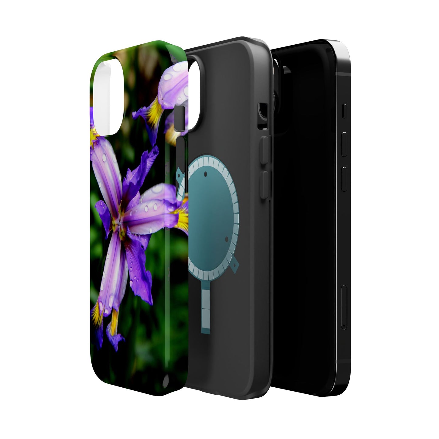 Floral Purple Iris Magnetic Impact Phone Case