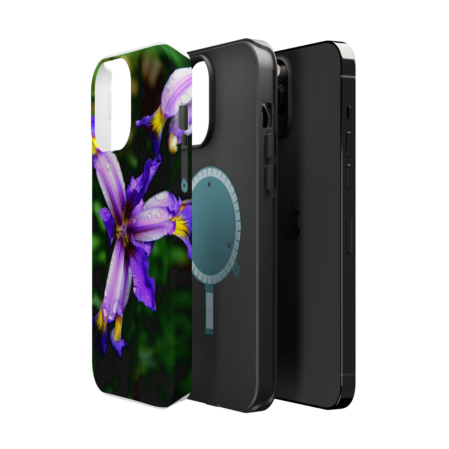 Floral Purple Iris Magnetic Impact Phone Case