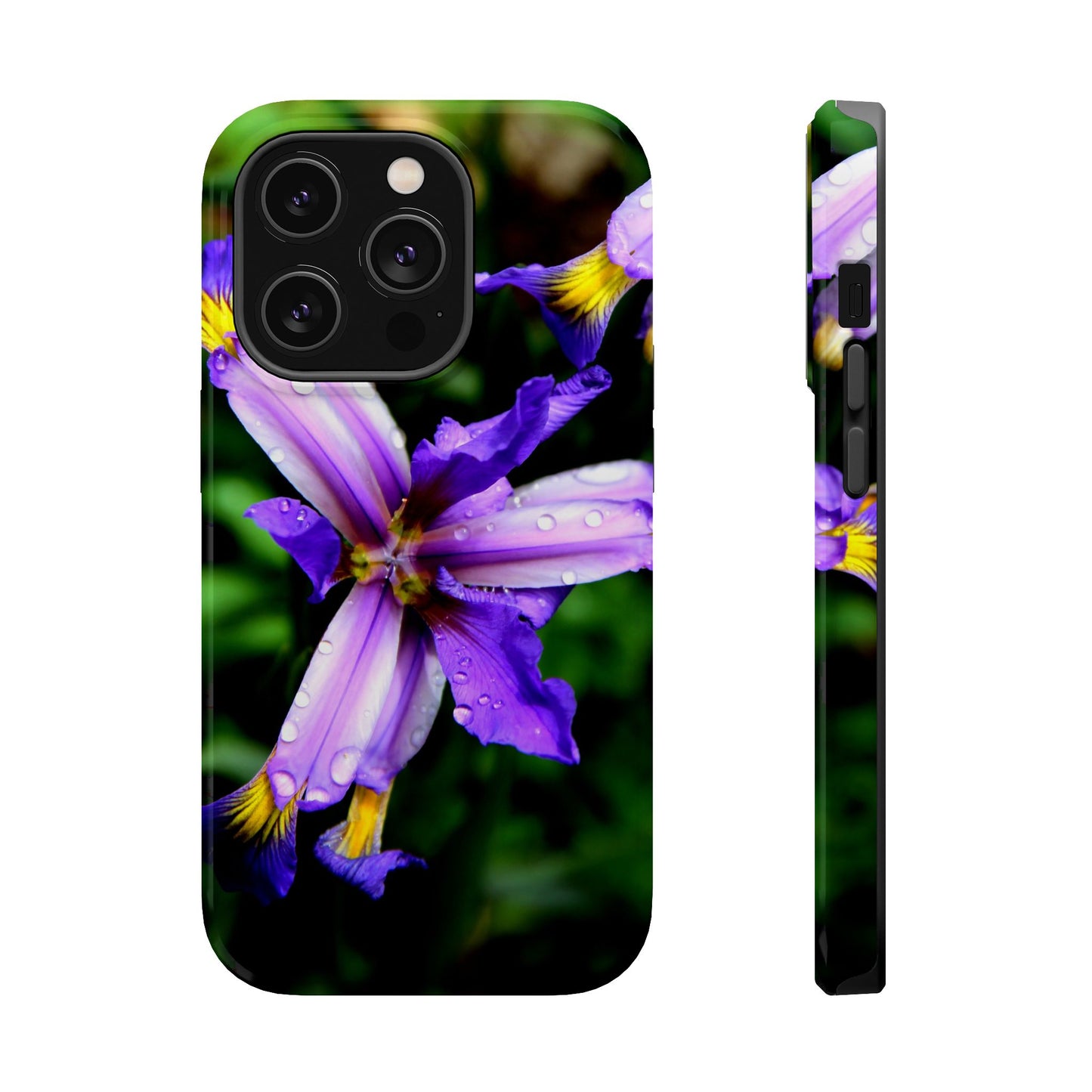 Floral Purple Iris Magnetic Impact Phone Case