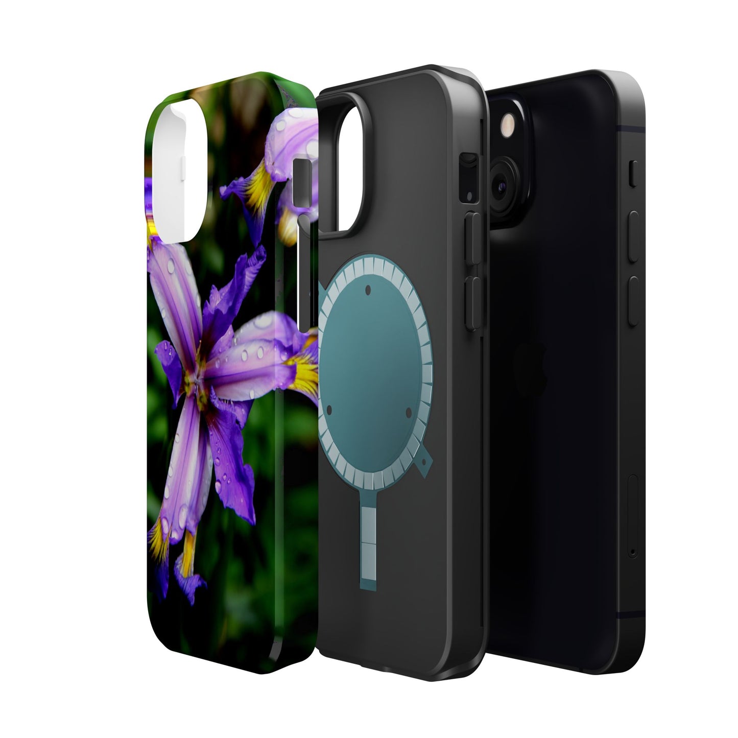 Floral Purple Iris Magnetic Impact Phone Case