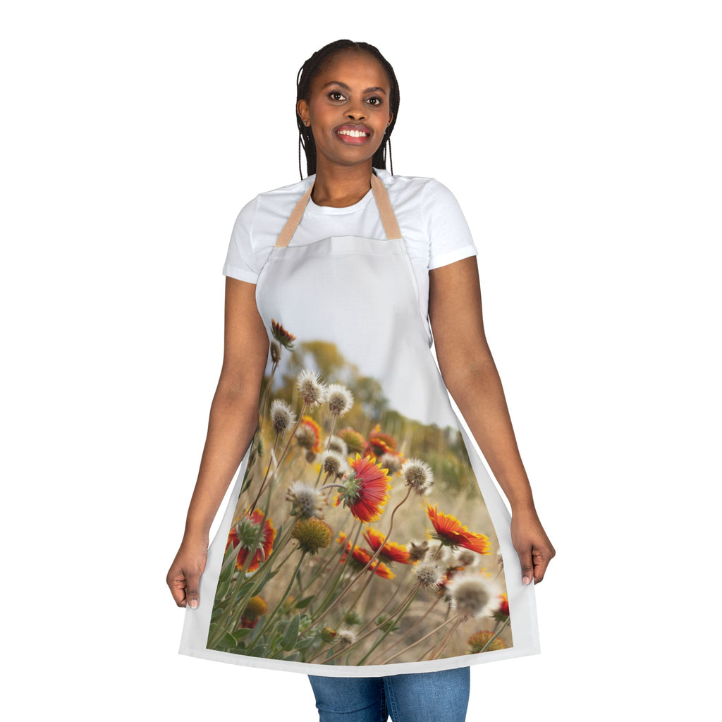 Vibrant Floral Apron, Colorful Kitchen Wear, BBQ Gift, Gardening Accessory, Mother's Day Present, Unique Cooking Gift