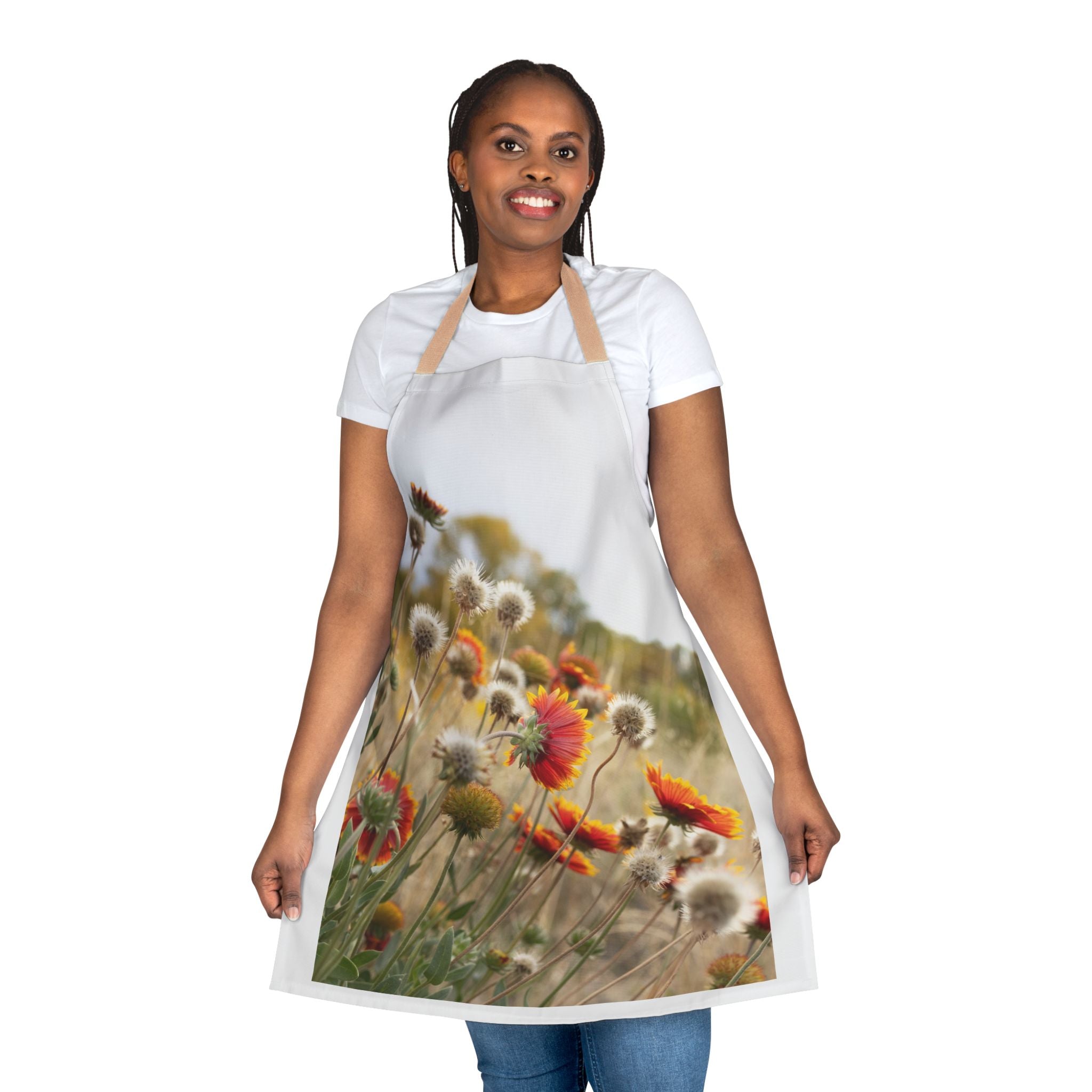 Vibrant Floral Apron, Colorful Kitchen Wear, BBQ Gift, Gardening Accessory, Mother's Day Present, Unique Cooking Gift