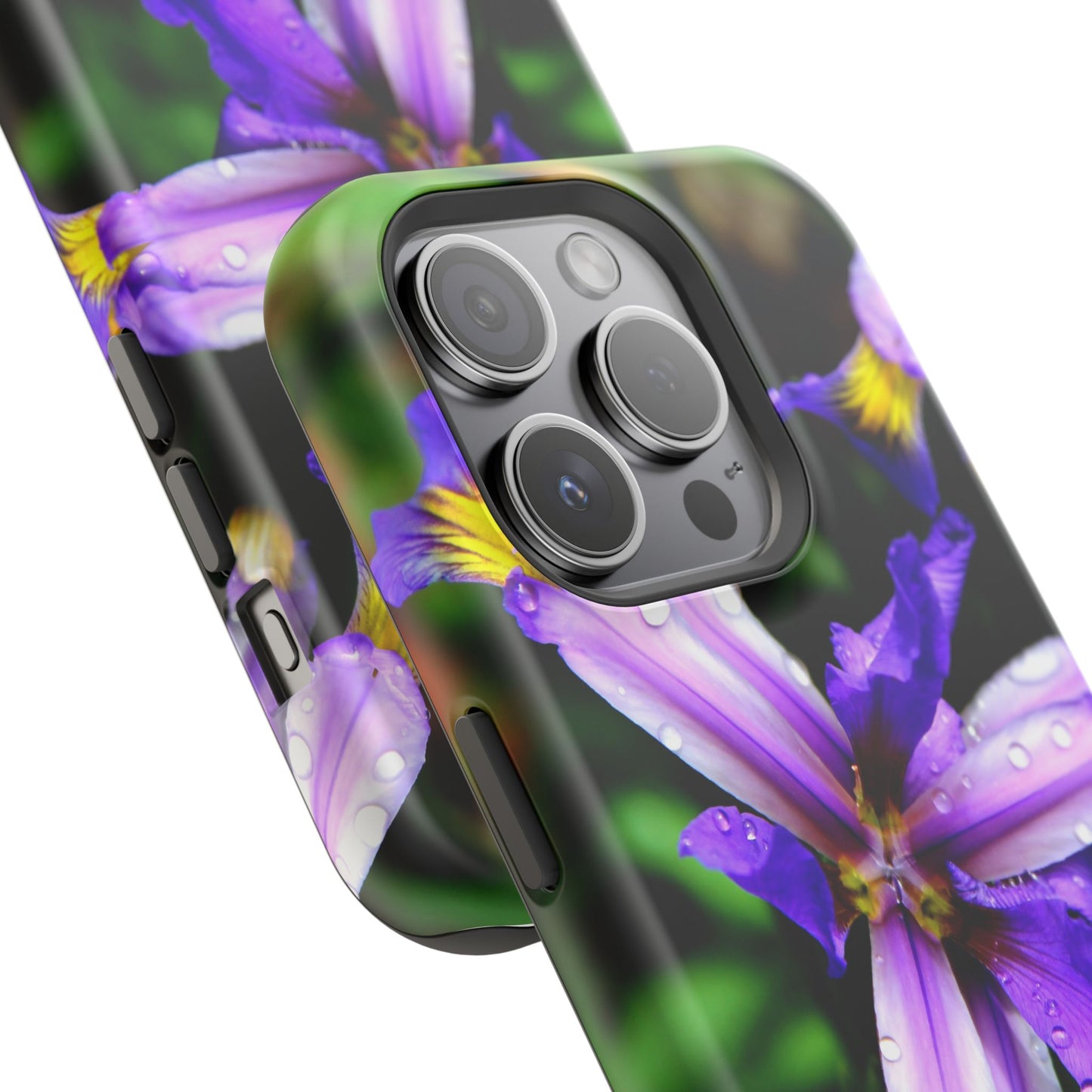 Floral Purple Iris Magnetic Impact Phone Case