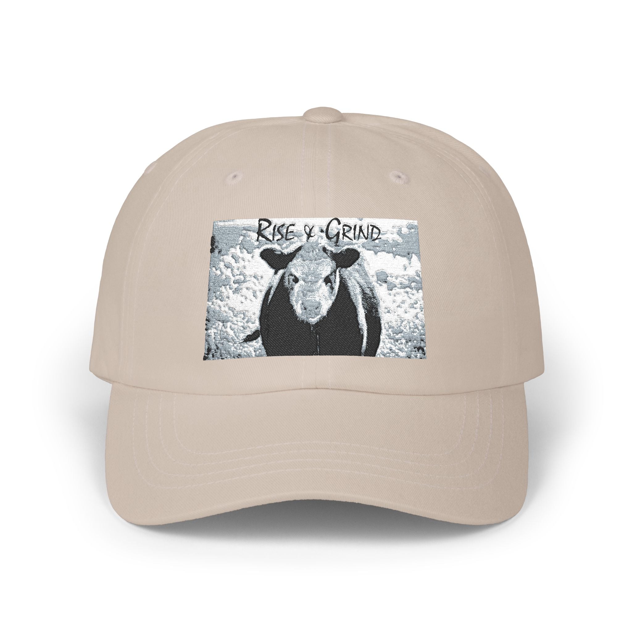 Classic Dad Cap with Cow Design, Fun Gift for Farmers, Casual Style for Dads, Summer Accessory, Adjustable Hat
