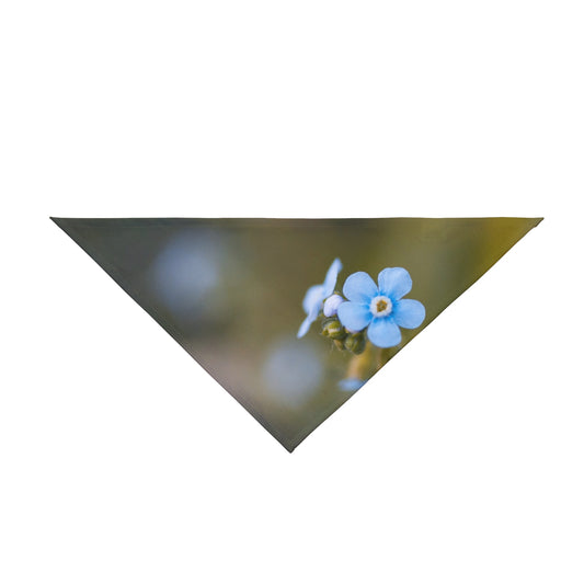 Forget-Me-Not Floral Pet Bandana – Soft Blue Flower Dog & Cat Accessory