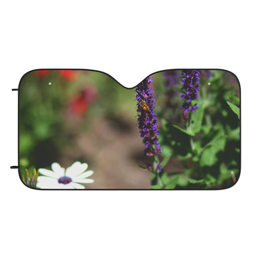 Floral Garden Car Sun Shade — UV Reflective Windshield Cover