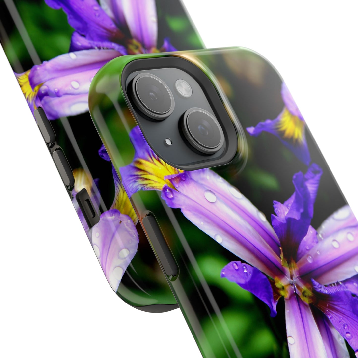 Floral Purple Iris Magnetic Impact Phone Case