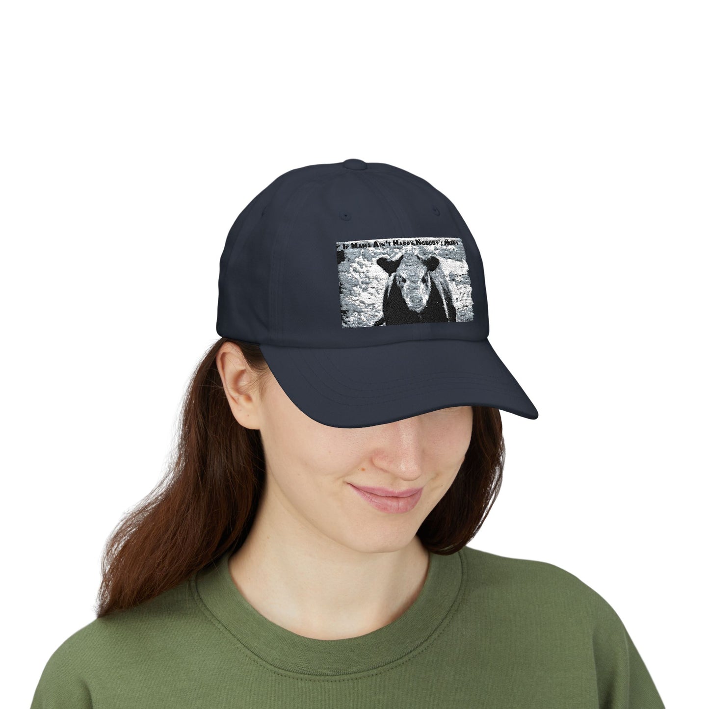 Cow Mom Classic Dad Cap, Funny Gift for Animal Lovers, Adjustable White Hat, Farm Life Accessory, Mother's Day Gift Idea