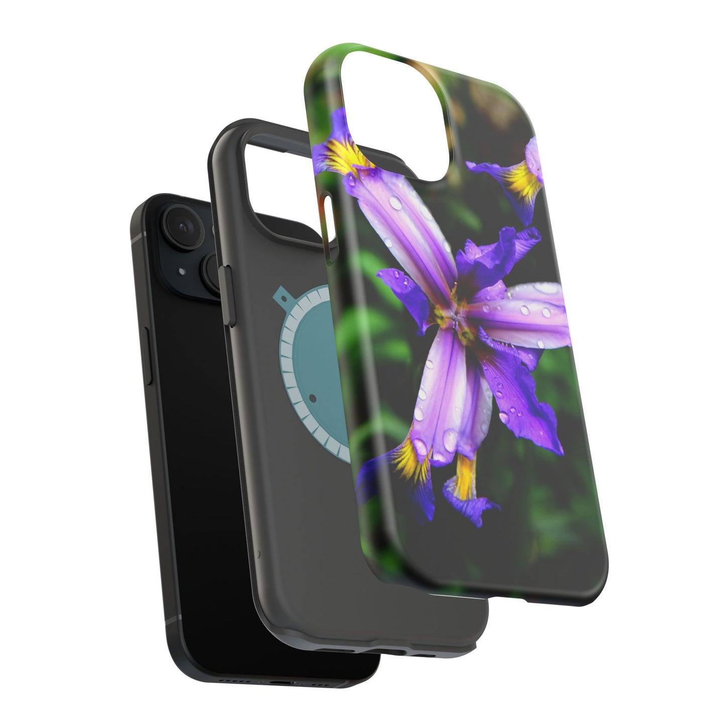 Floral Purple Iris Magnetic Impact Phone Case