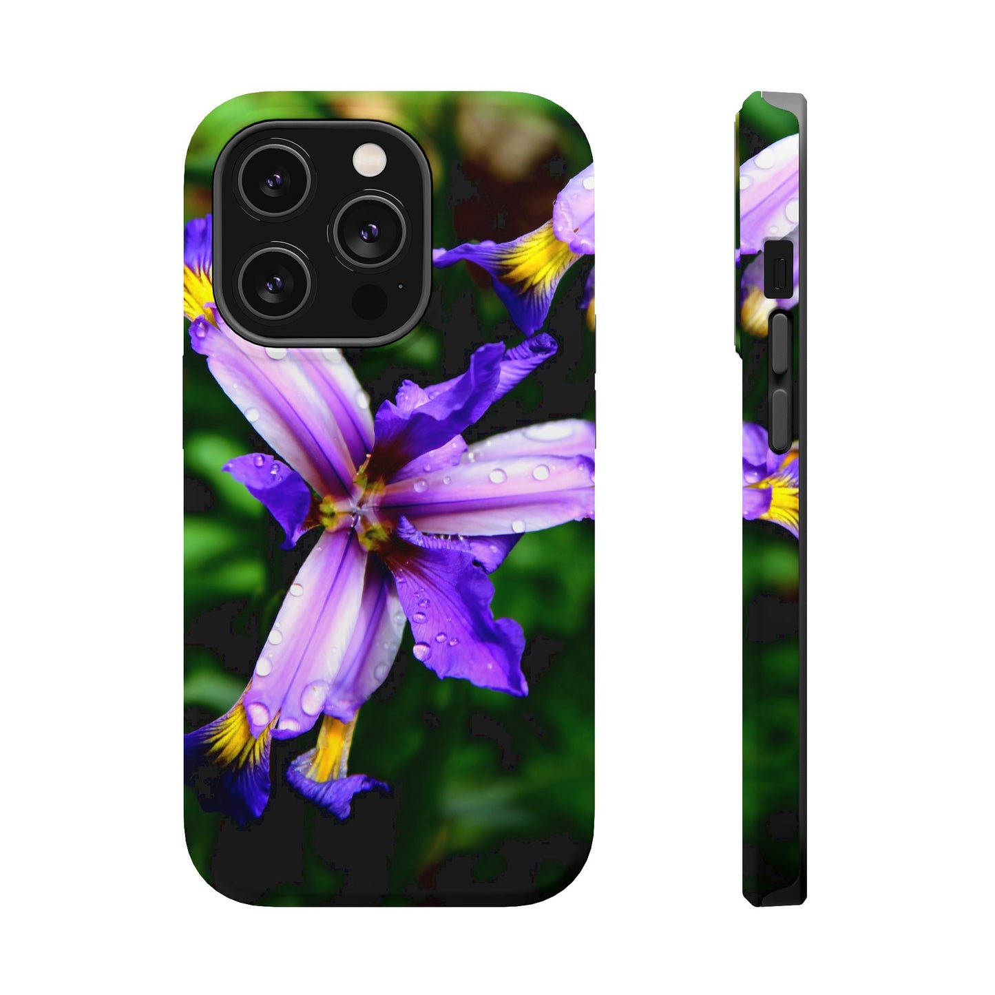 Floral Purple Iris Magnetic Impact Phone Case