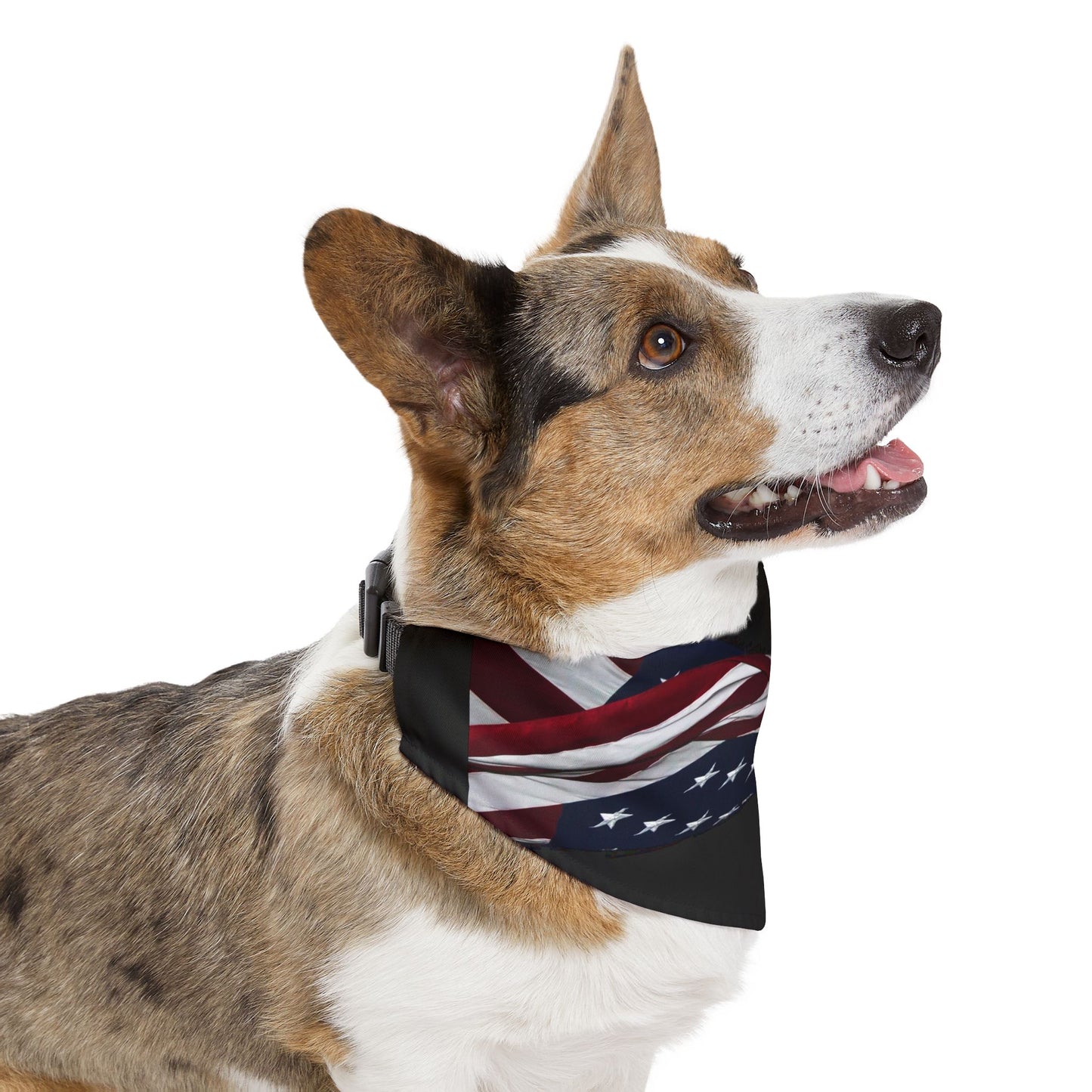 American Flag Pet Bandana Collar - Patriotic Dog & Cat Accessory for 4th of July, Memorial Day, Veterans Day