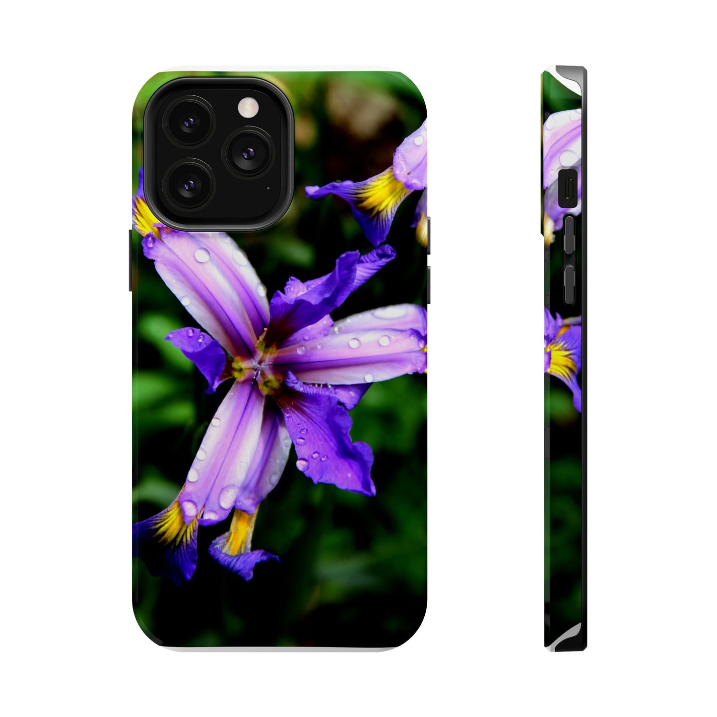 Floral Purple Iris Magnetic Impact Phone Case