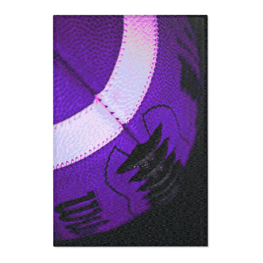 Purple Sports Area Rug — Football Decor Floor Mat