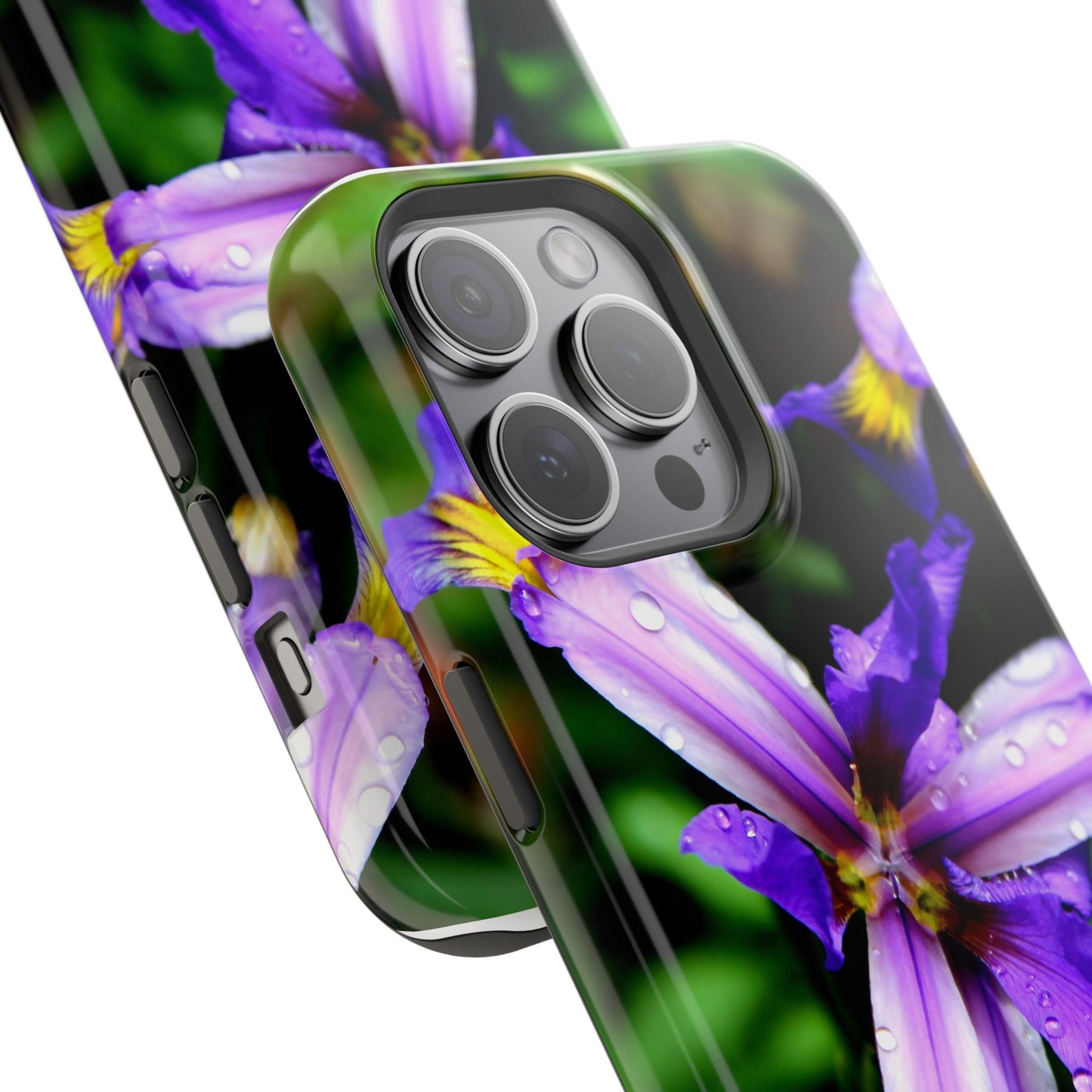 Floral Purple Iris Magnetic Impact Phone Case