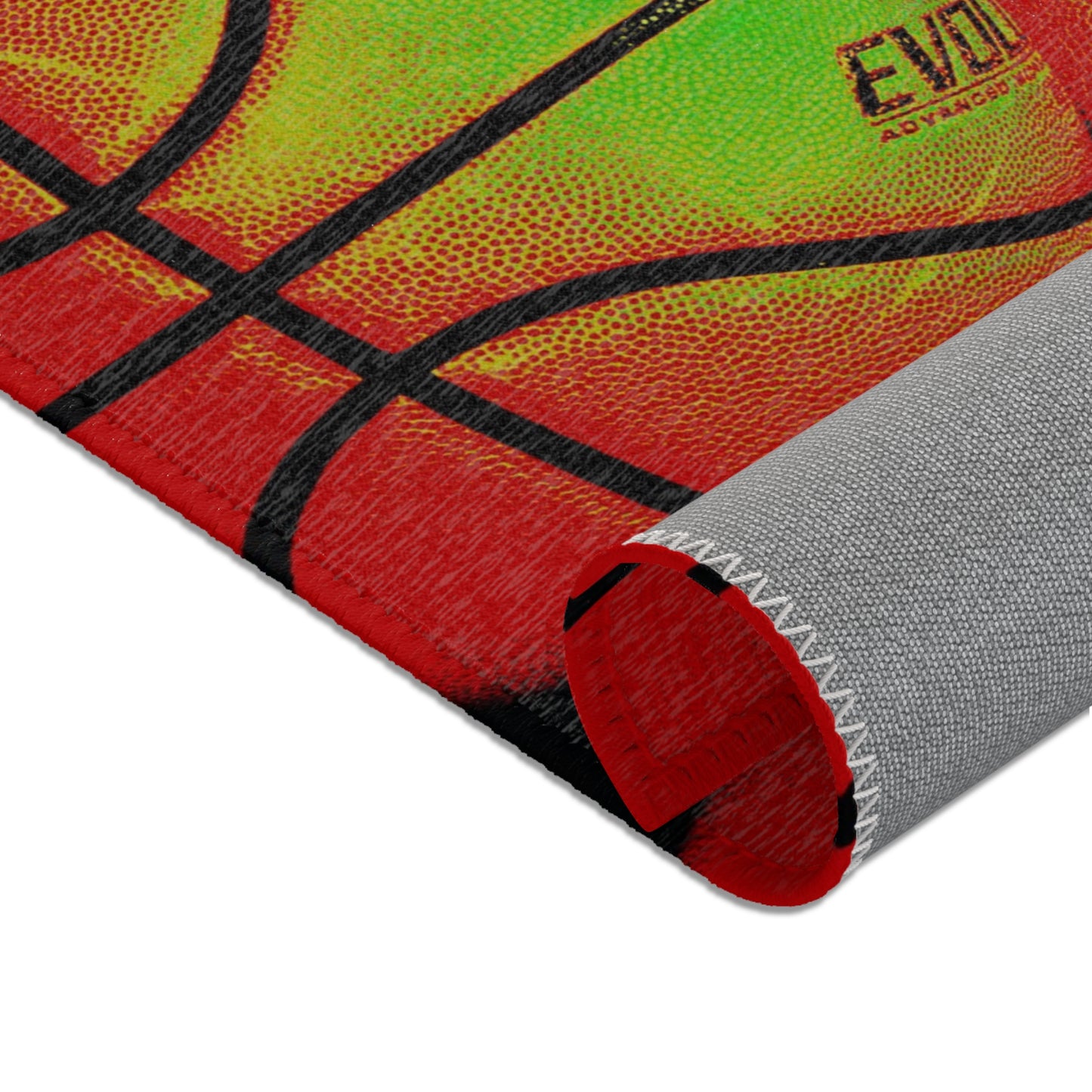 Basketball Court Area Rug — Colorful Sports Playroom Accent Rug