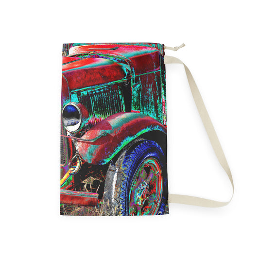 Vintage Rusty Truck Laundry Bag - Colorful Retro Car Print