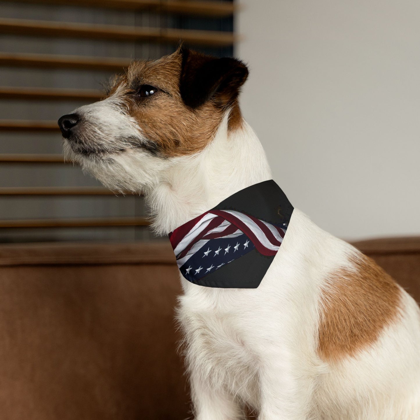 American Flag Pet Bandana Collar - Patriotic Dog & Cat Accessory for 4th of July, Memorial Day, Veterans Day