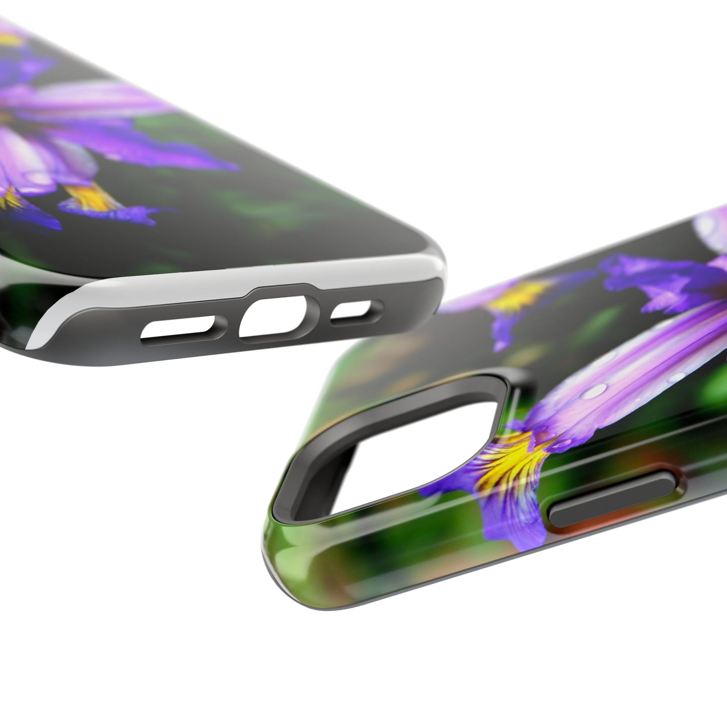 Floral Purple Iris Magnetic Impact Phone Case