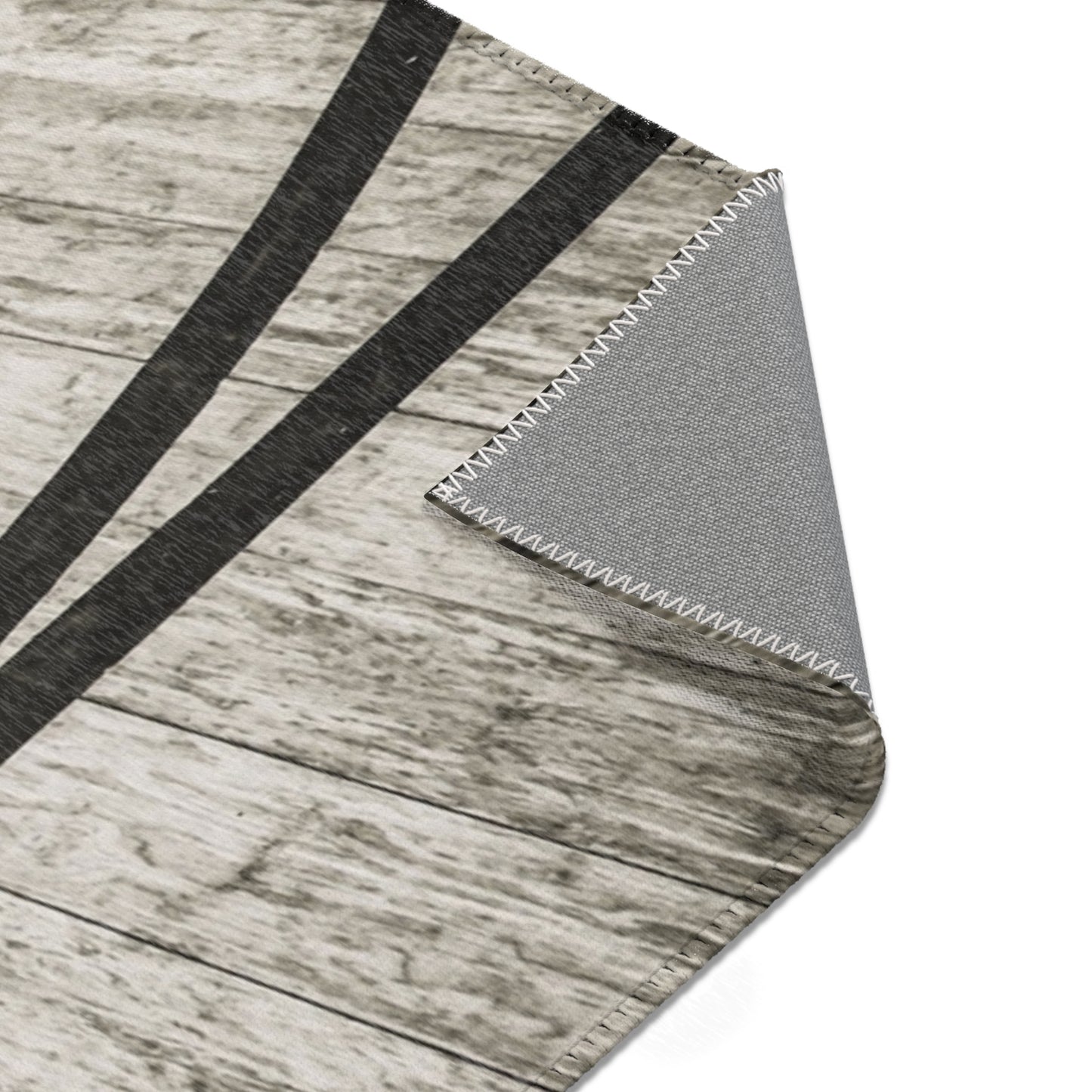 Basketball Court Area Rug — Sepia Gym Floor Decor