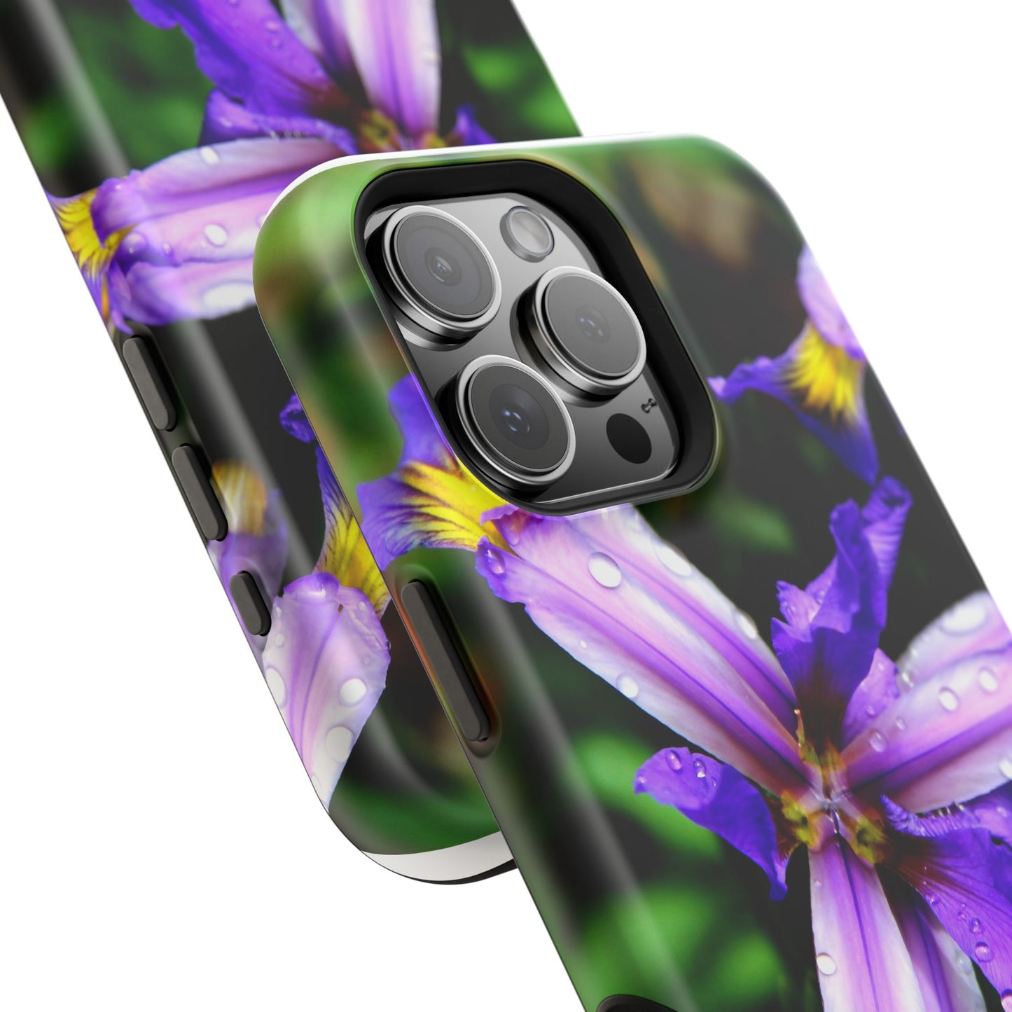 Floral Purple Iris Magnetic Impact Phone Case