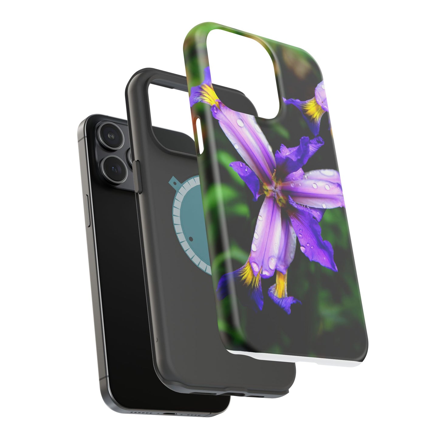 Floral Purple Iris Magnetic Impact Phone Case