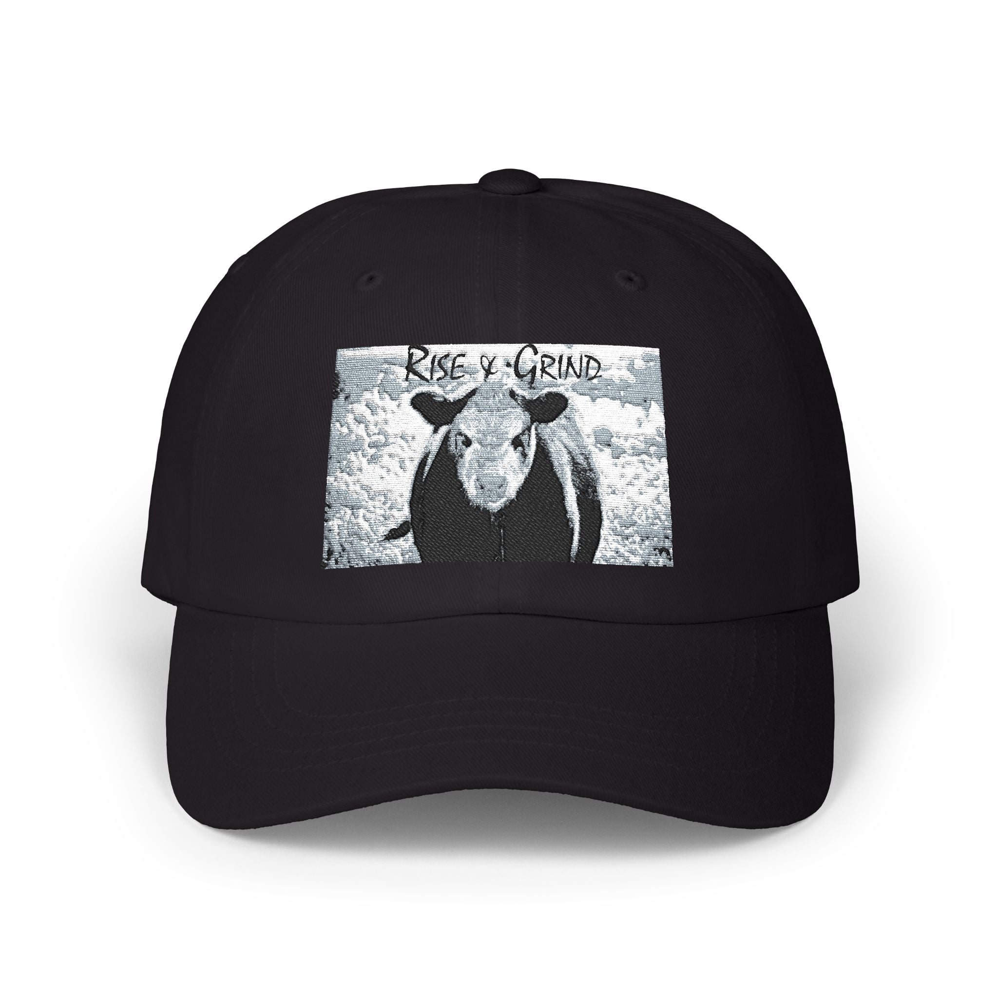 Classic Dad Cap with Cow Design, Fun Gift for Farmers, Casual Style for Dads, Summer Accessory, Adjustable Hat