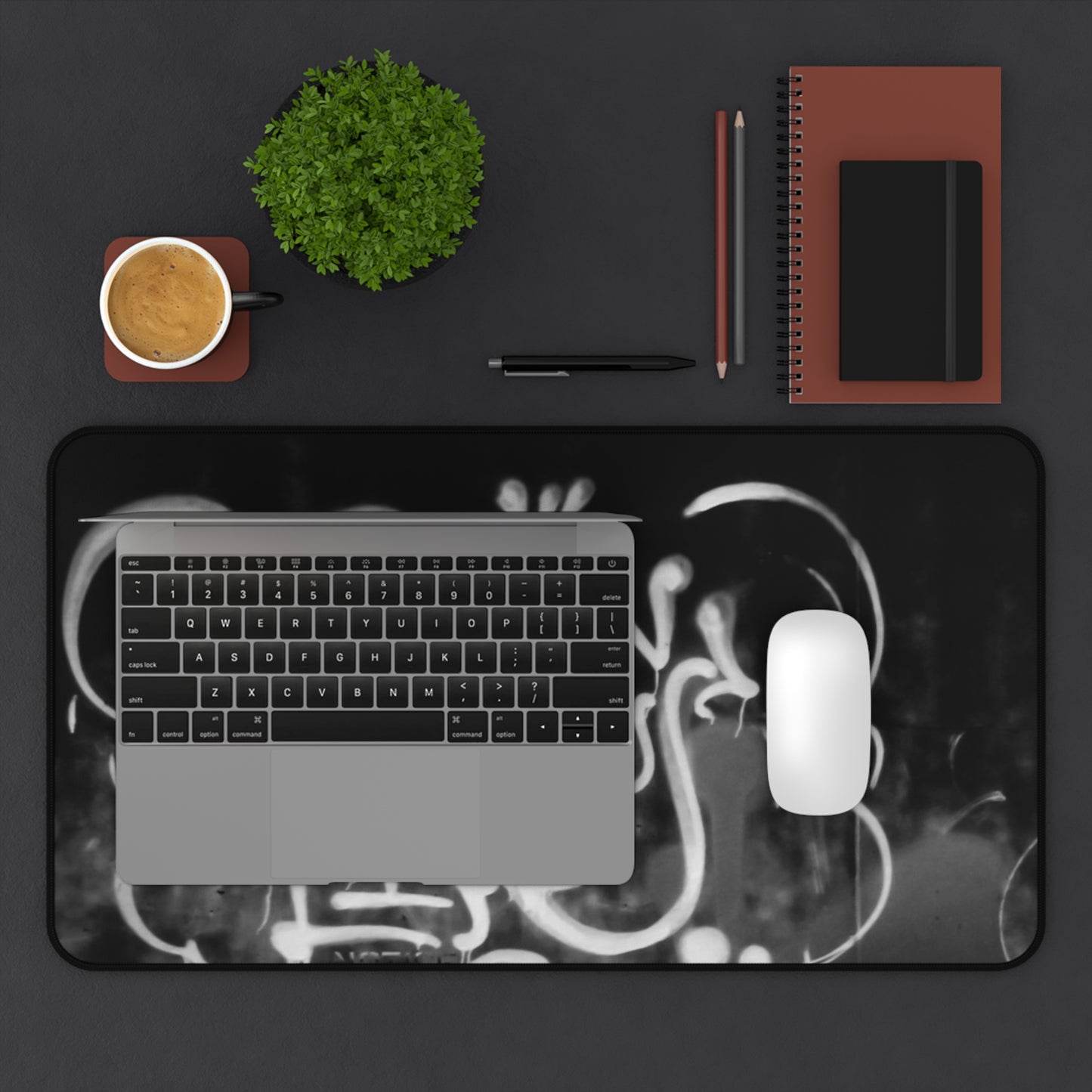 Goin' Thru Life Black Graffiti Desk Mat – Inspirational Desk Pad