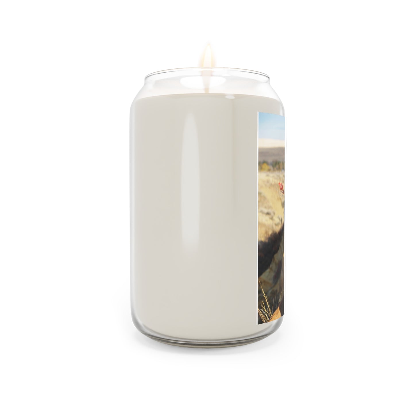 Autumn Canyon Soy Candle — 13.75oz Scented Jar (Fall Leaves & Desert Scenery)