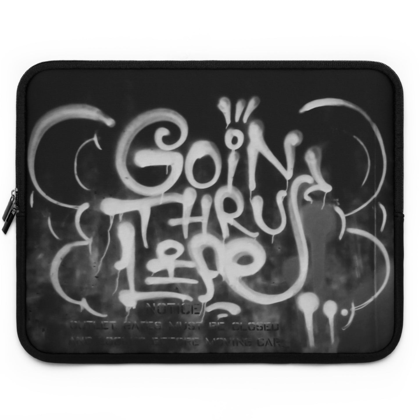 Graffiti 'Goin Thru Life' Laptop Sleeve — Urban Street Art Protective Case
