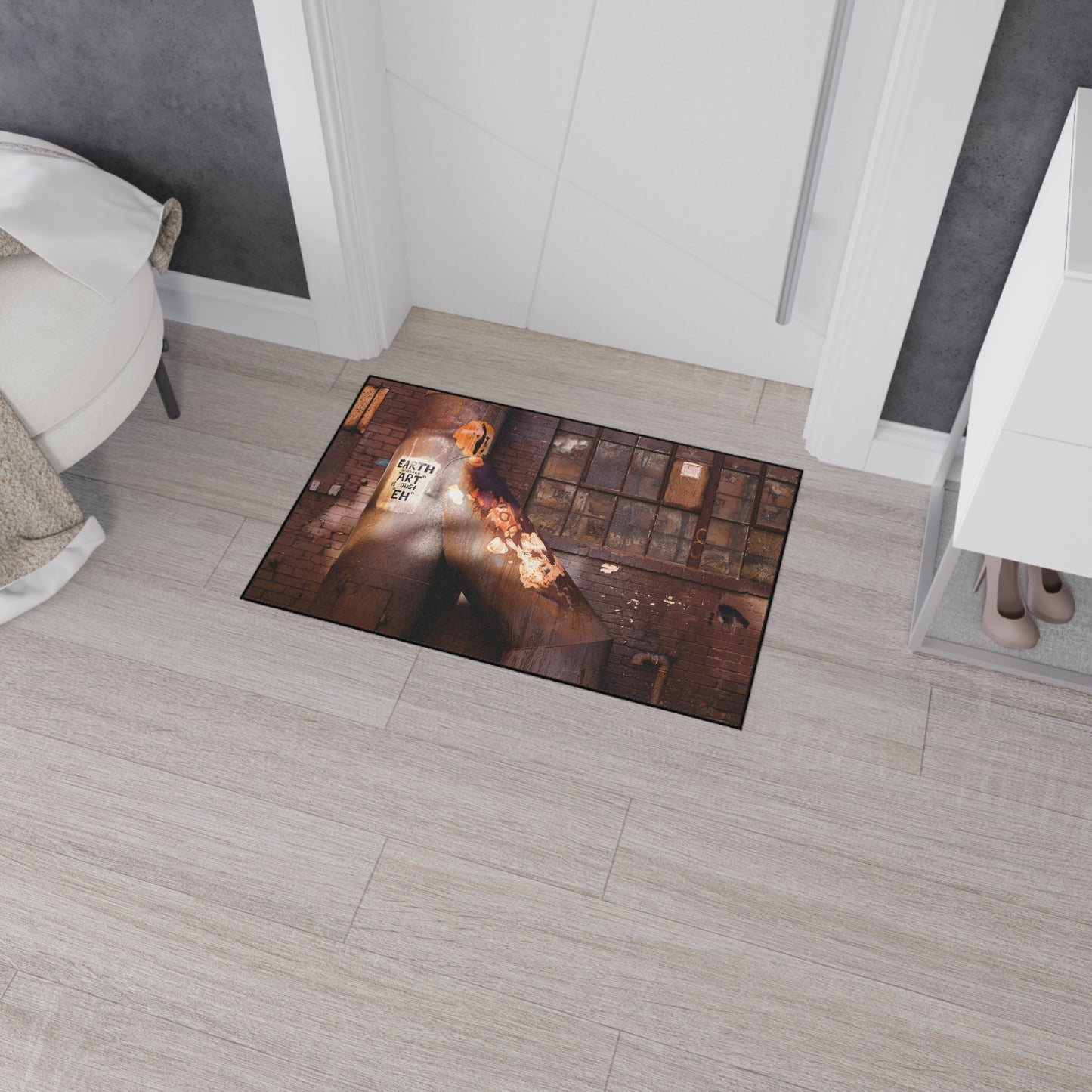 Industrial Rusted Pipe Floor Mat – Urban Decay Photo Entrance Rug