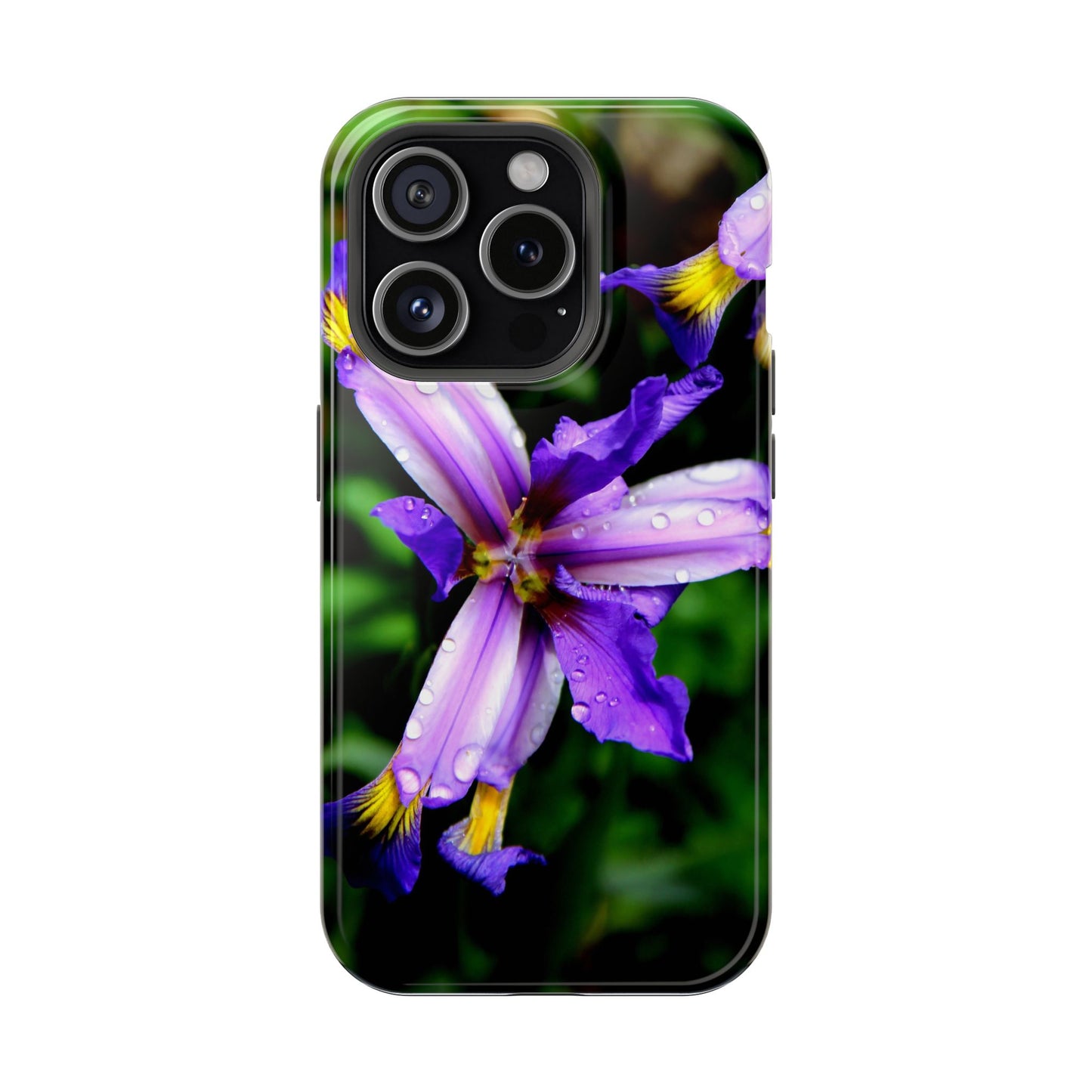 Floral Purple Iris Magnetic Impact Phone Case