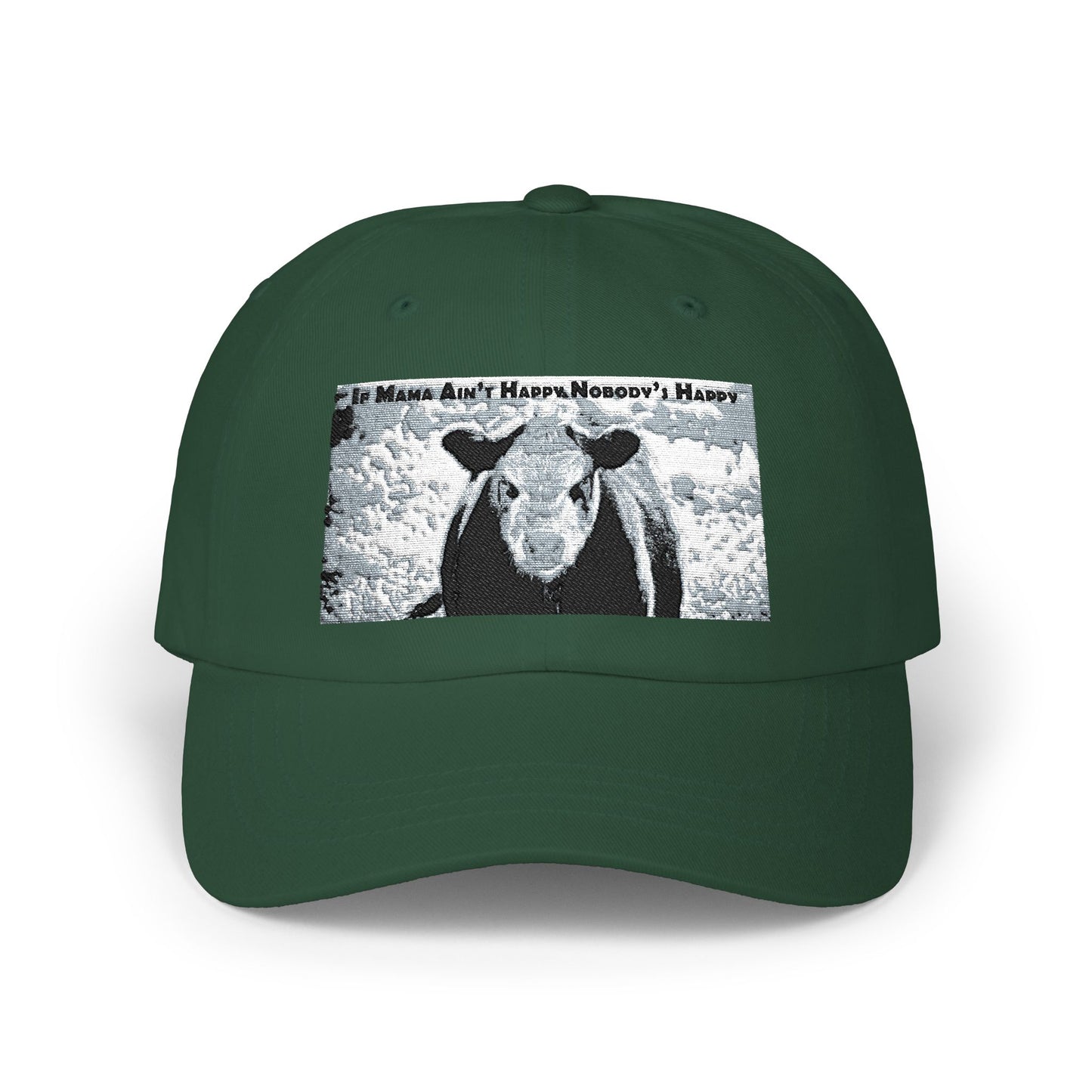 Cow Mom Classic Dad Cap, Funny Gift for Animal Lovers, Adjustable White Hat, Farm Life Accessory, Mother's Day Gift Idea