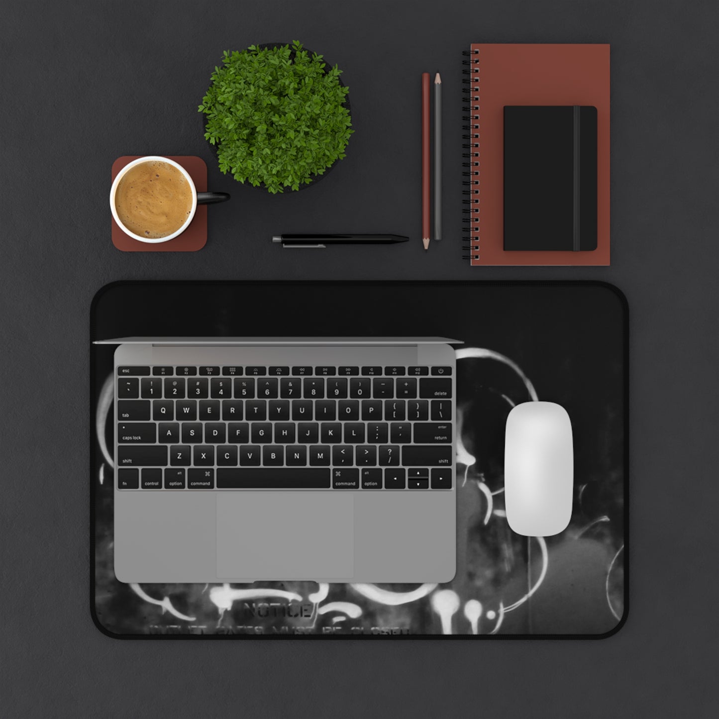 Goin' Thru Life Black Graffiti Desk Mat – Inspirational Desk Pad