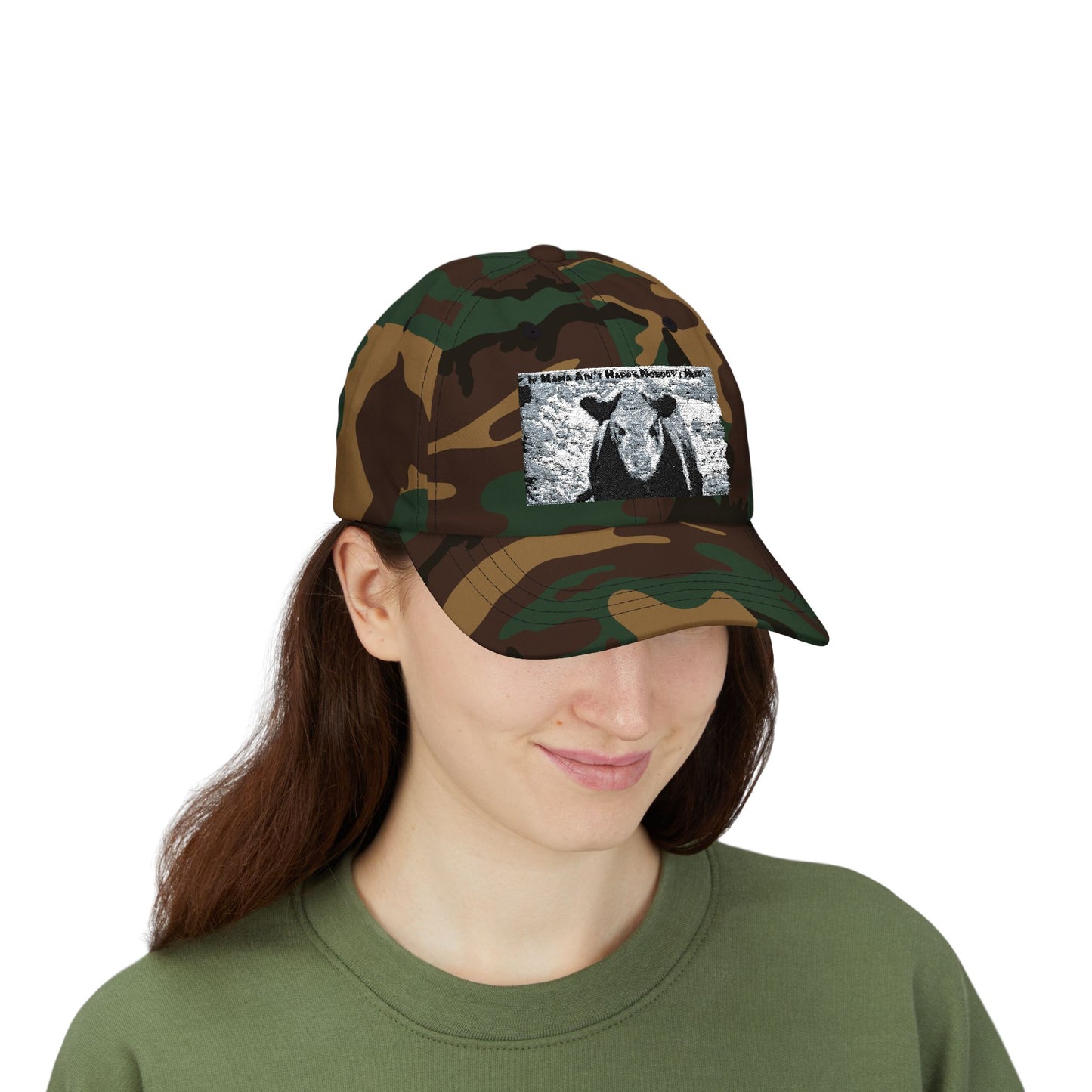Cow Mom Classic Dad Cap, Funny Gift for Animal Lovers, Adjustable White Hat, Farm Life Accessory, Mother's Day Gift Idea