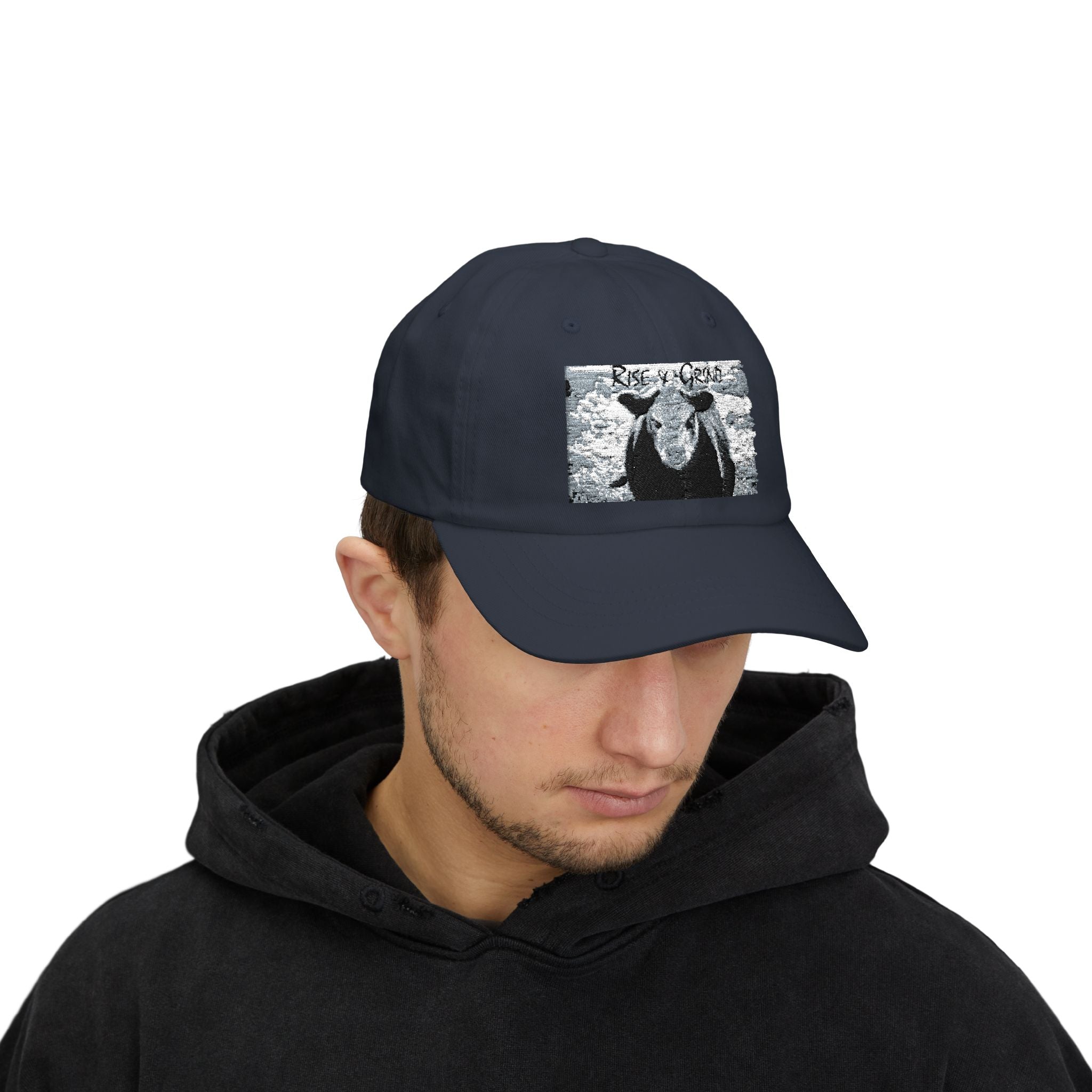 Classic Dad Cap with Cow Design, Fun Gift for Farmers, Casual Style for Dads, Summer Accessory, Adjustable Hat
